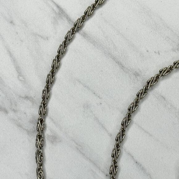 Silver Tone Swirl Chain Link Purse Handbag Bag Replacement Strap - Picture 3 of 9